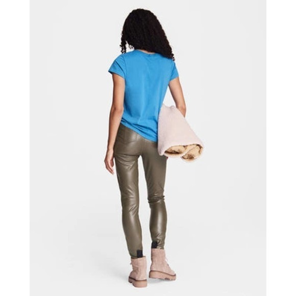 New RAG & BONE Army Green Nina Faux Leather Pull On Skinny Pant Size XXS - Picture 4 of 11